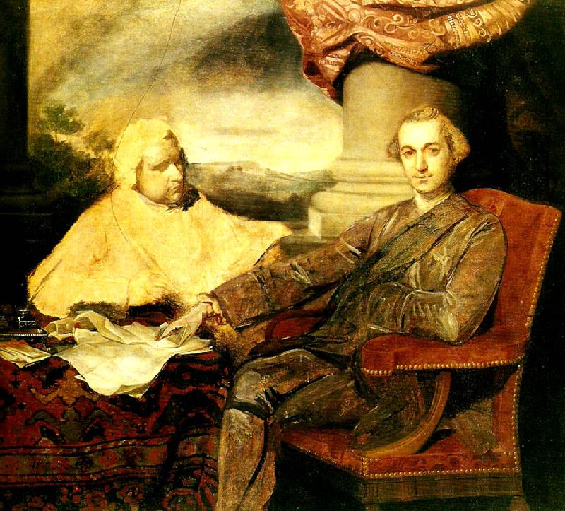 Sir Joshua Reynolds lord rockingham and his secretary, edmund burke Sweden oil painting art